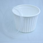 500 ml Suppenbecher mit Deckel, Weiß 600 Stück, Soup To Go Container Schalen