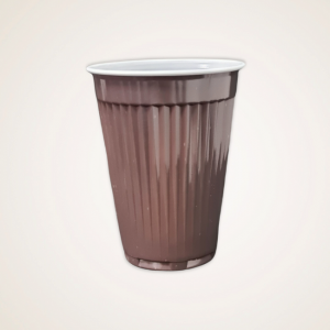 0,18ml Automatenbecher Plastik Kaffeebecher, Thermobecher braun/weiß 3000 Stück